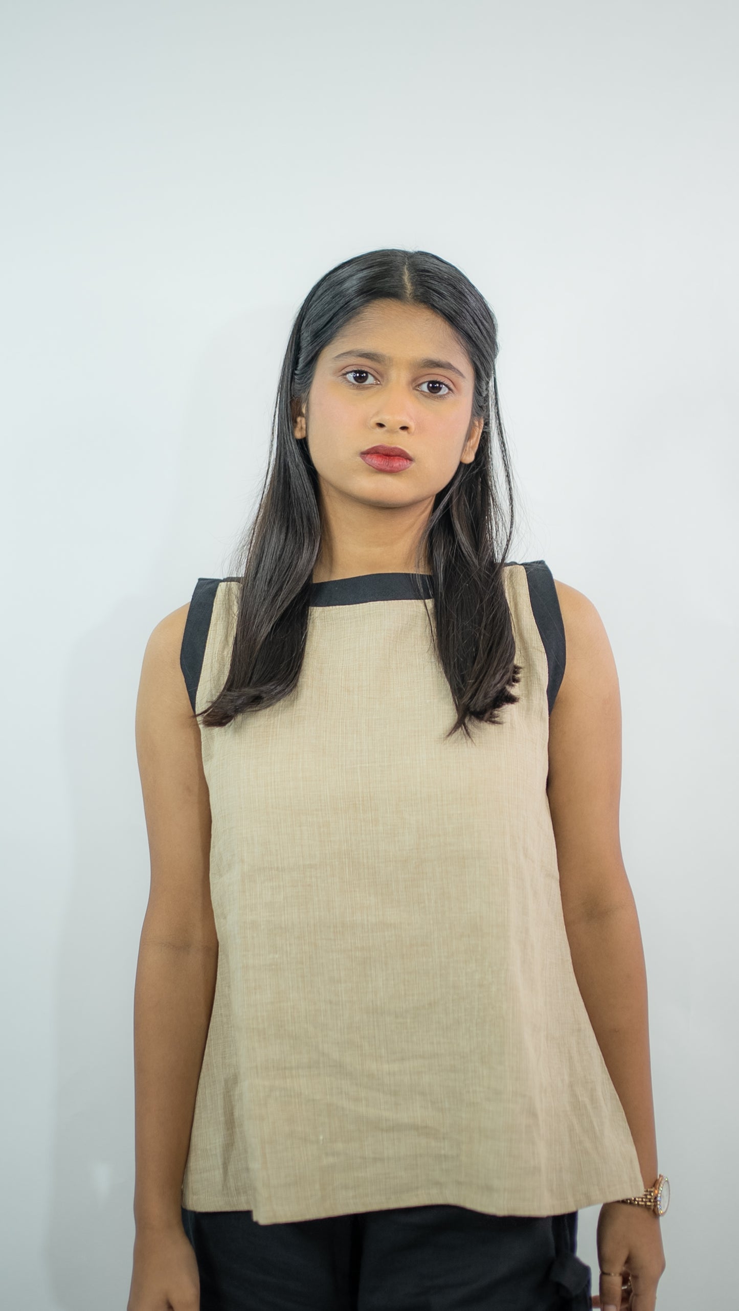 Beige khadi top