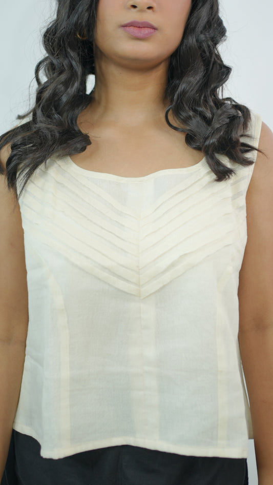Pintuck Muslin Top