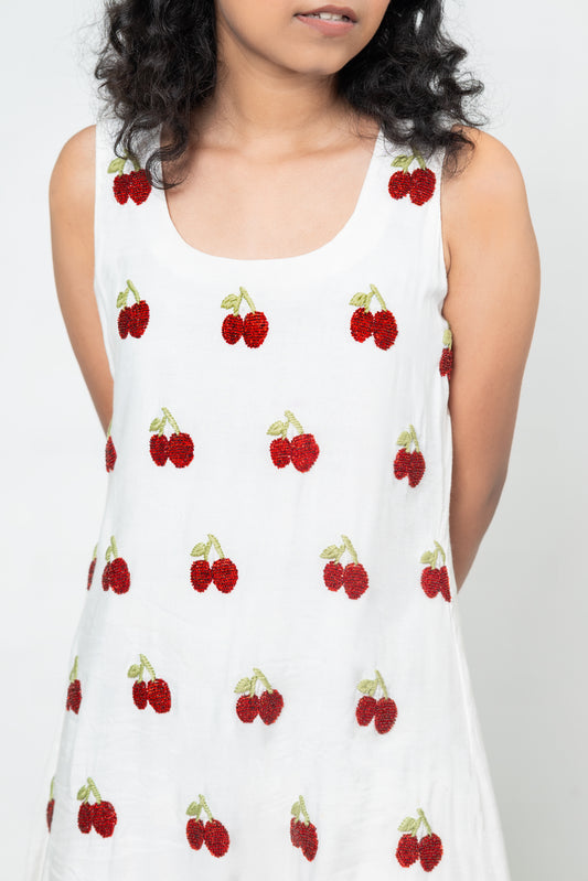 Cherry Short Frill Dress