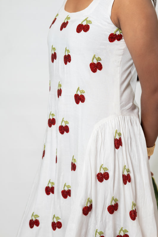 Cherry Gather Dress