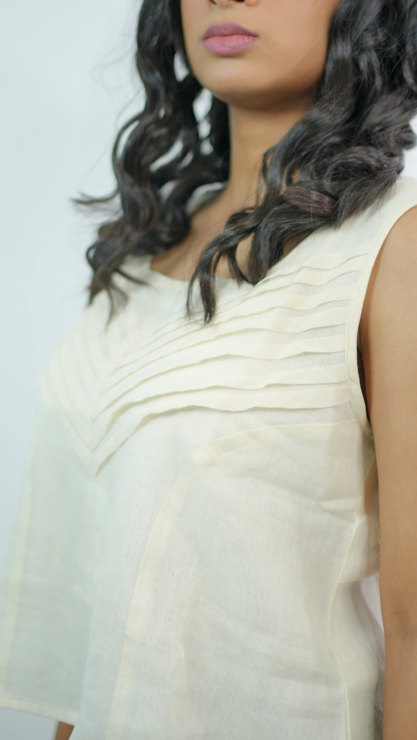 Pintuck Muslin Top