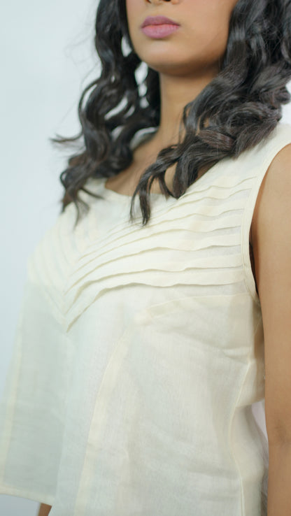 Pintuck Muslin Top