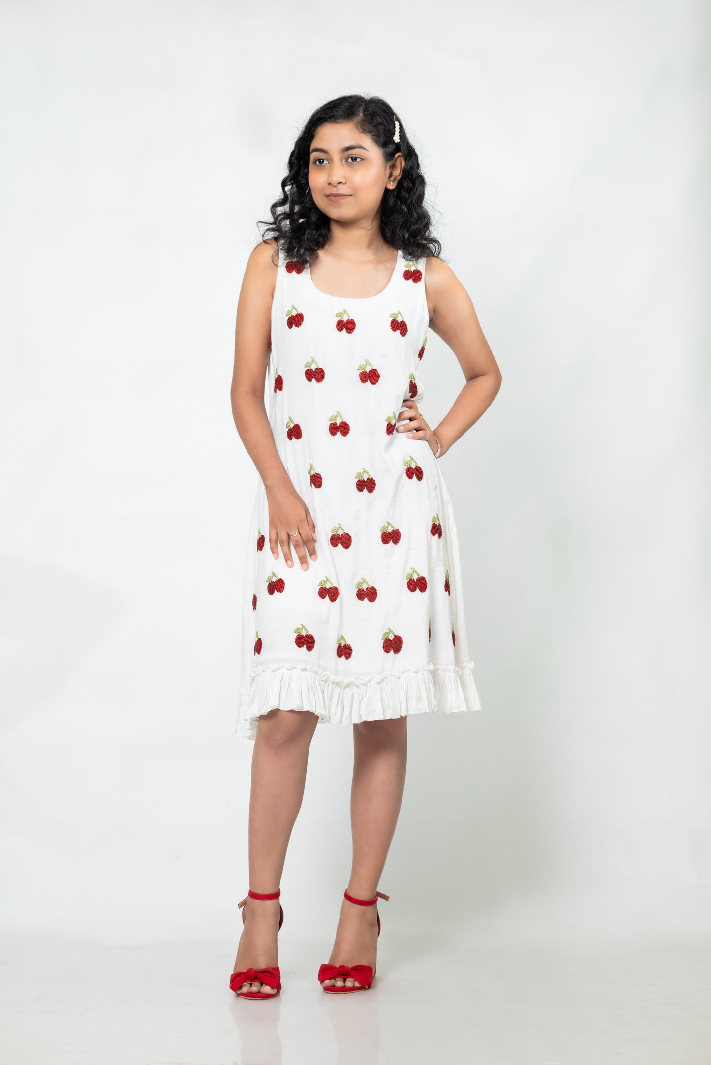 Cherry Short Frill Dress