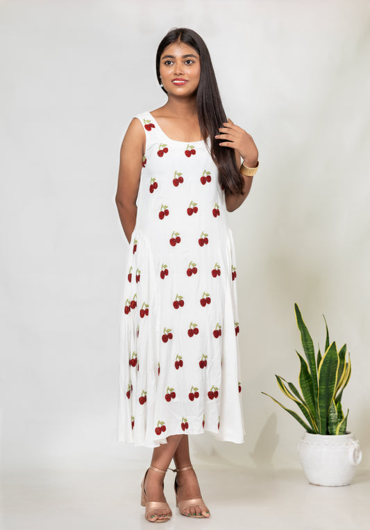 Cherry Gather Dress